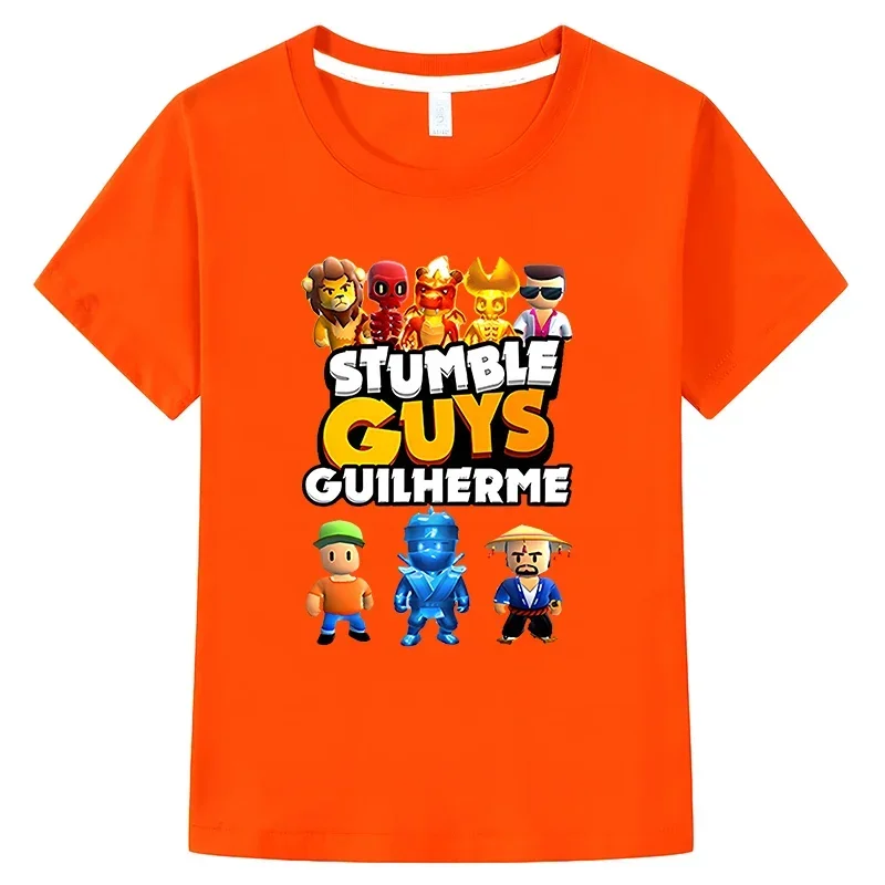 Stumble Guys tričká Harajuku hry s krátkym rukávom Topy Tops Casy Y2K Girls Clothes Chlapká odev One Piece Tiekot deti chlapec 10 rokov