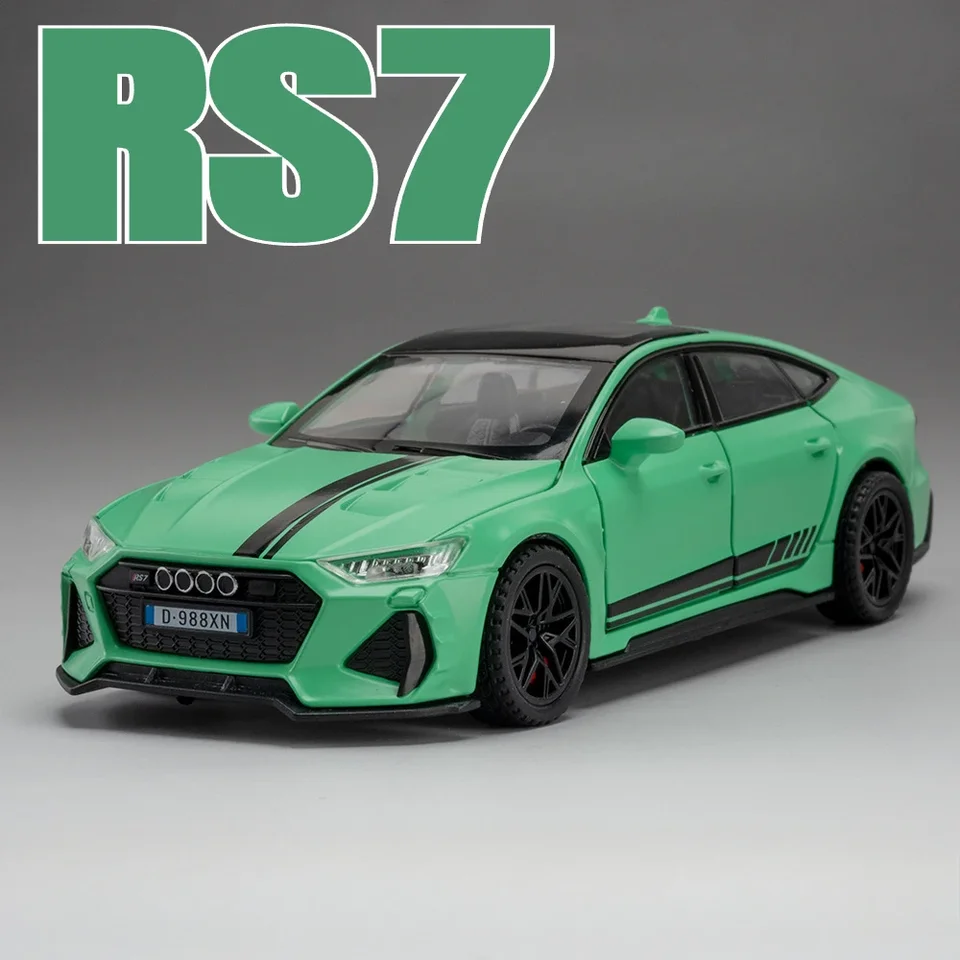 Stupnica 1:32 Audi RS7 Model športových automobilov hračky zliatiny Diecast Dvere Otvorené zvukové a ľahké hračky Modely Detské ozdoby