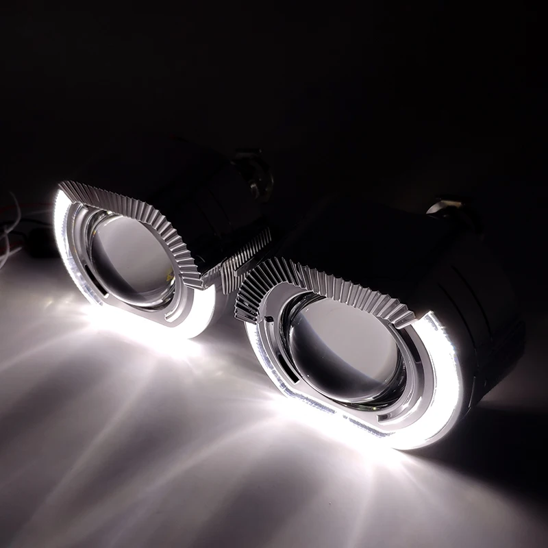 Styling automobilu 2,5 palca LED svetlá LED diódy Angel Eyes Hid Bi Xenon Projector šošovky pre svetlomety H4 H7 Doposkyt