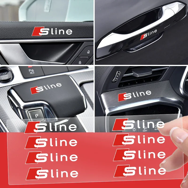 STYLING STYLING 3D Zliatinový kovový motocyklový znak odznak pre Audi Sline TT Q2 Q3 Q5 Q7 Q8 A3 A4 A5 A6 A7 R8 B5 B6 B7 B8 C5 V8