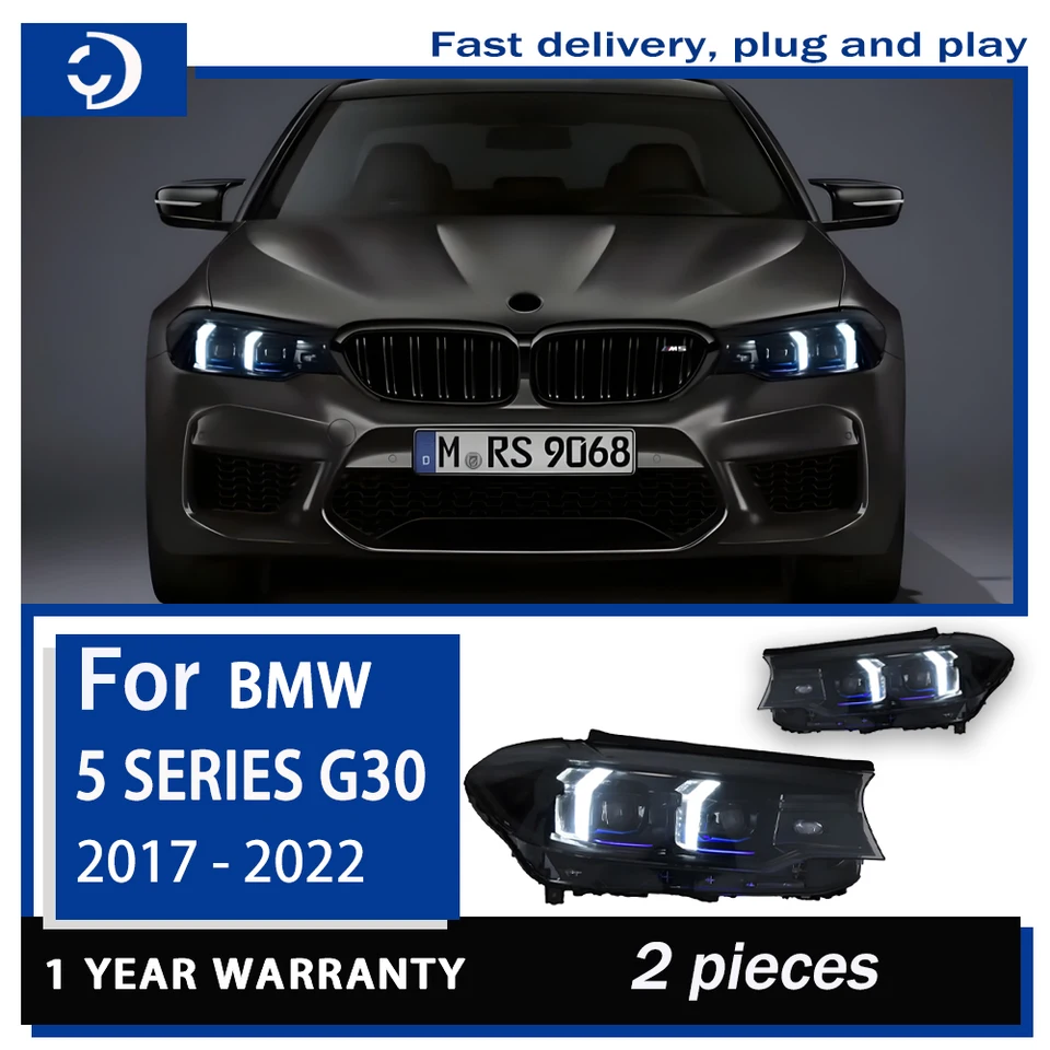 Stylingová lampa pre hlavu automobilu pre BMW 5 Series G30 svetlomety 2017-2022 LED dióda LED DRL Signal Projector Automobilové doplnky