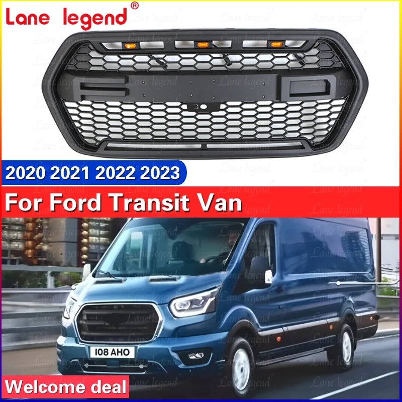 Stylingové doplnky ABS CAR GRILLE S Light Bar Fit for Ford Transit van 2020-2023