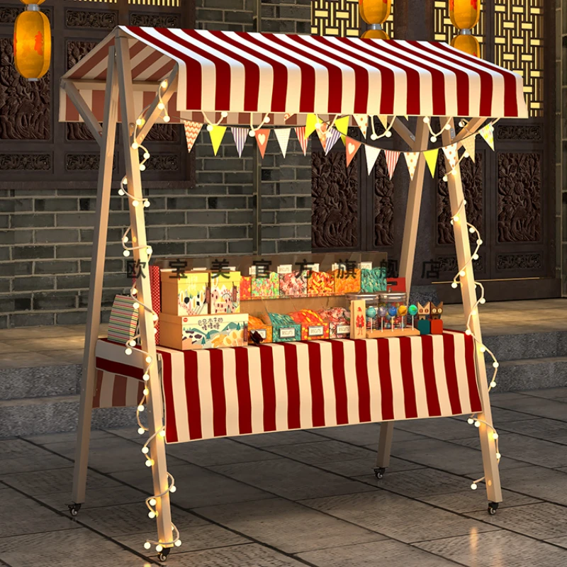 Stánok na zobrazenie nočného trhu stánok Trolley Mobile Sloble Display Stand Trh Trh Float