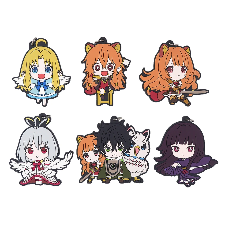 Stúpanie Anime Anime SHIELD NAOFUMI IWATINA RAPHTARIA FILO GUMBER KEYCHAIN
