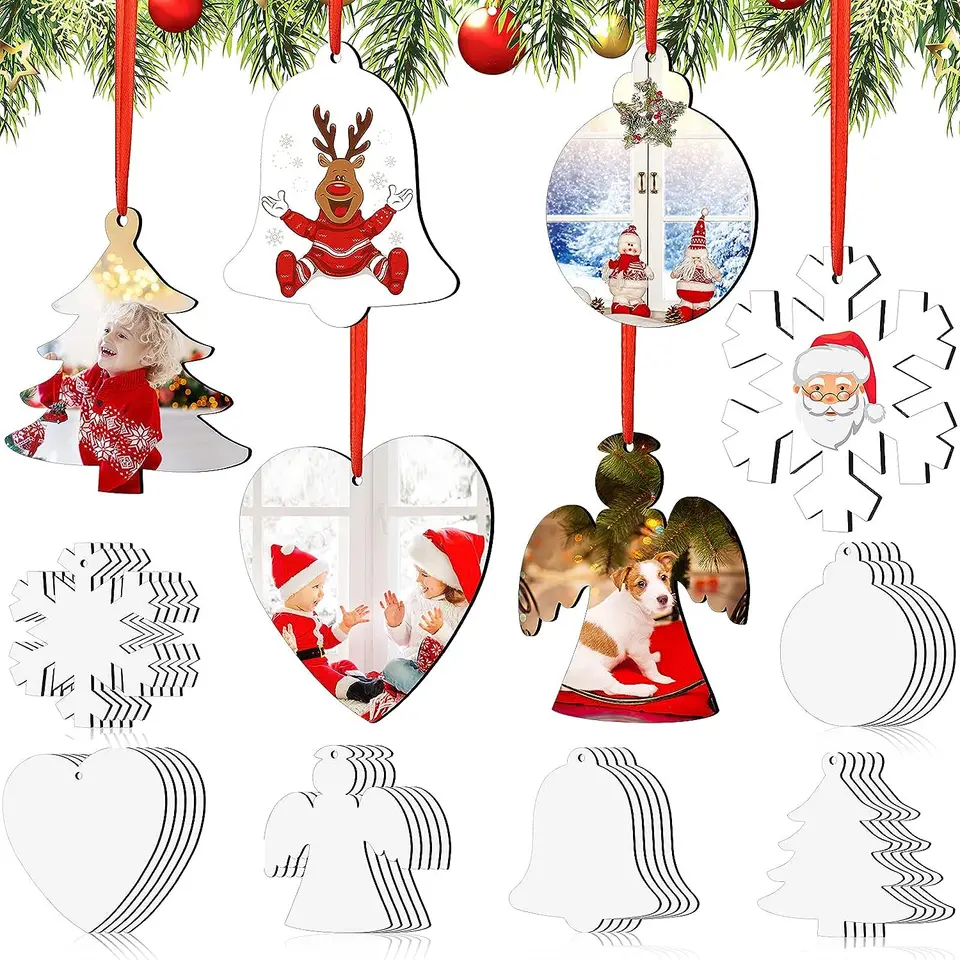 Sublimácia ozdoba sublimácia sublimácia obojstranné medzery vianočné ornament blank personalizované sublimácie prázdne prívesky