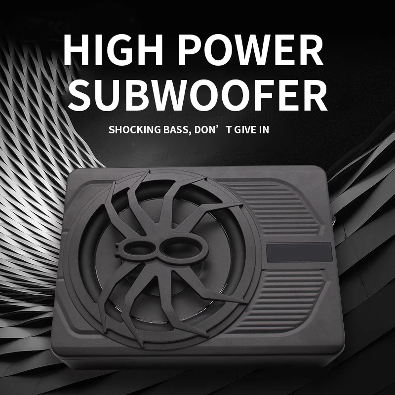 Subwoofer pavúka subwoofer ultra tenký subwoofer 10-palcový 12V audio aktívne sedadlo Cannon ultra tenký subwooferový hliník zliatiny jednodielny
