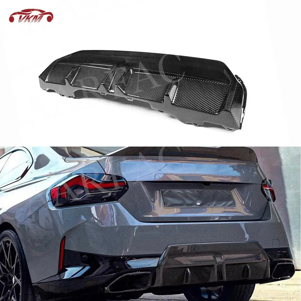 Suchý uhlíkový automobil Zadný nárazník na pery spilera tela Body pre BMW 2 série G42 M235I M240I Coupe 2022 +