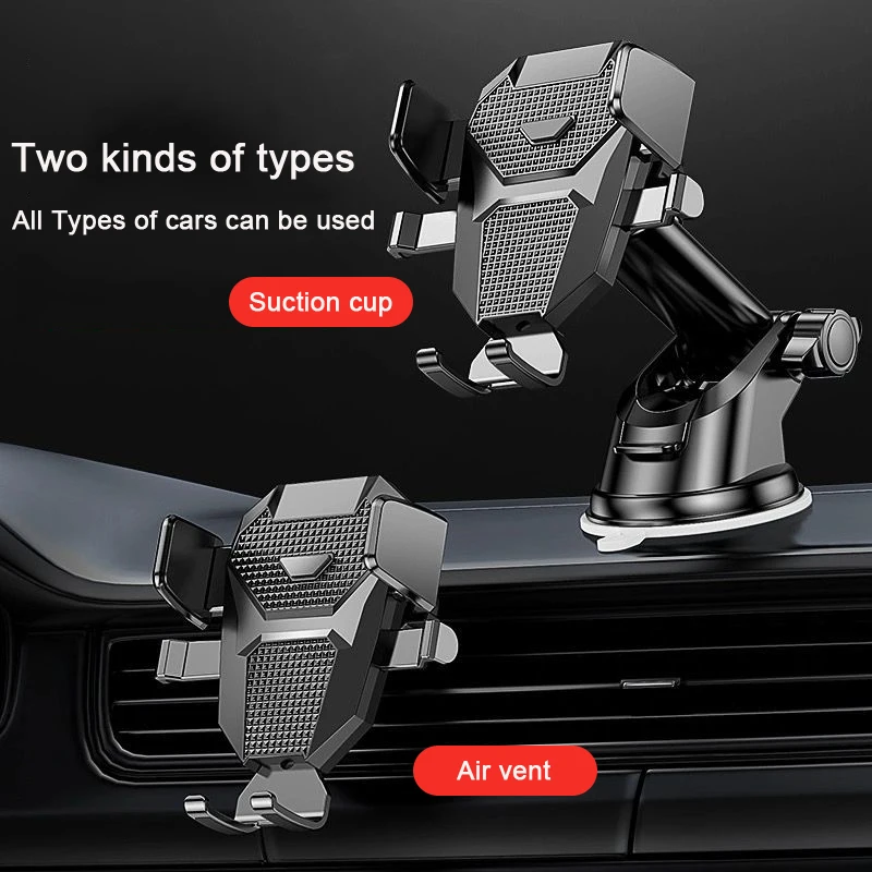 Sucker Car Phone Držiteľ automobilu Air Vent Mount Stand GPS GPS Mobile Mobile Cell Support pre iPhone 15 14 13 Pro Xiaomi Huawei Samsung