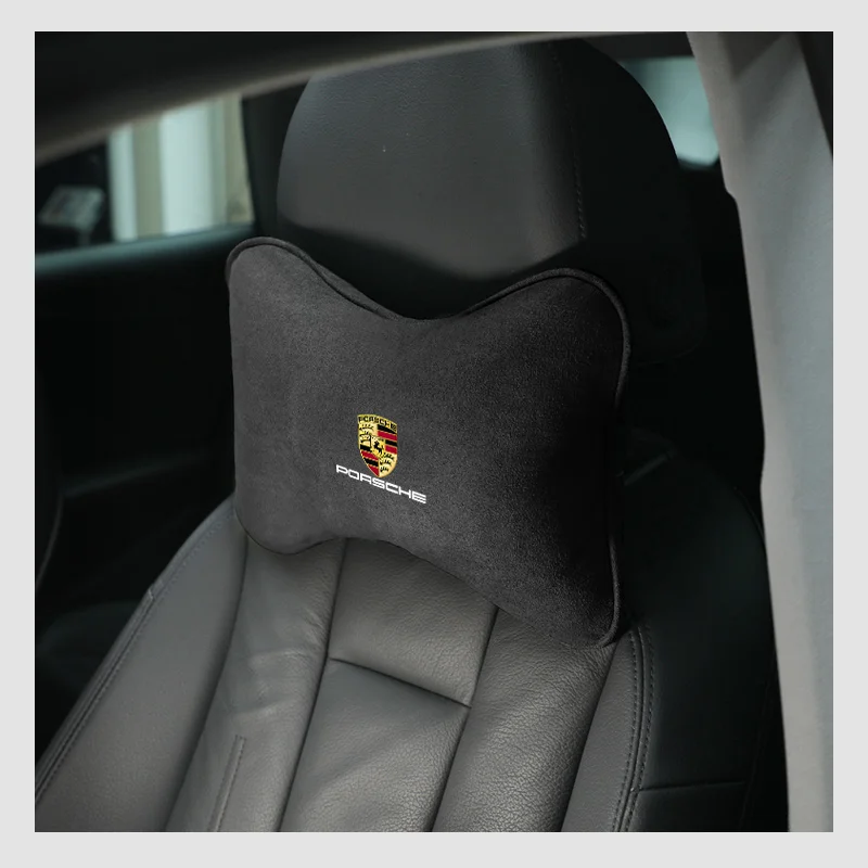 Suede Automa Automa Automatické vankúšové vankúše hlava hlavy odpočinok Relax Ochrana pred Porsche 911 718 Cayenne Cayman Panamera Macan Taycan Boxster