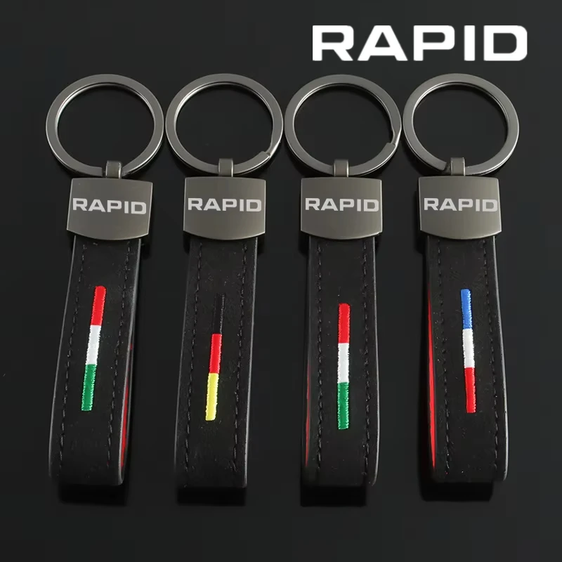 Suede Car Keyring Key Držiteľ držiak automatické kľúče prívesok pre SkoDa Rapid Logo Octavia Fabia Rapid Superb Kodiaq