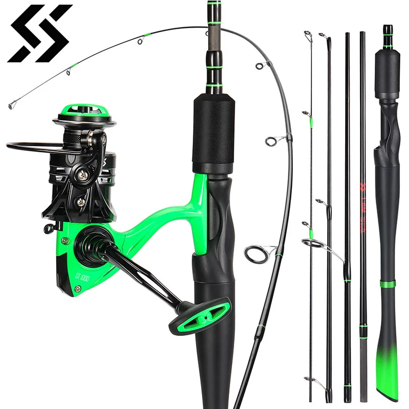 Sugayilang Spinning Fishing Set 1,8 m-2,4 m Ultralight Carbon Fibre Rod a 17,6 libier max
