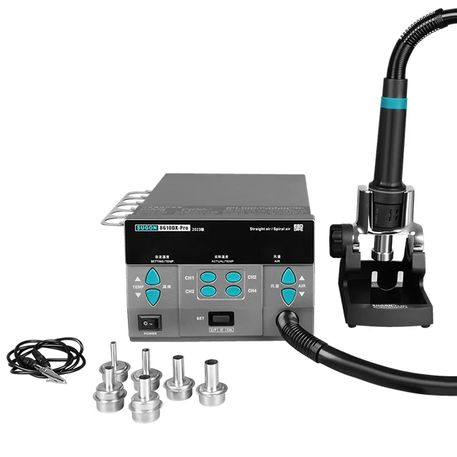 Sugon 8610 Profesionálna verzia High Power Hot Air Gun Station Desoldering SMD Prepolkacia stanica na opravu telefónu