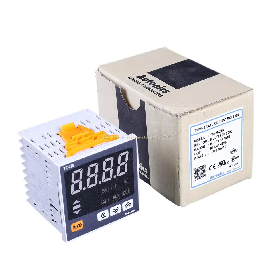 Suhu Autonics Pengendali W72 X H72 TC4M-24R Displej 4-Digit Tunggal výstupné relé Kontrol Pid & SSR Baru & Asli