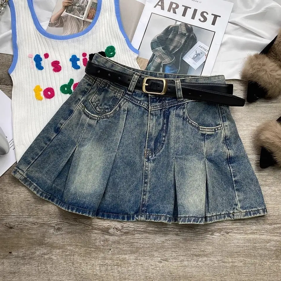 Sukňa y2k krátke ženy Hotsweet džíns sukňa móda gothic harajuku pokrytá neformálnym high pásmom štíhly gotický mini slovo krátka sukňa
