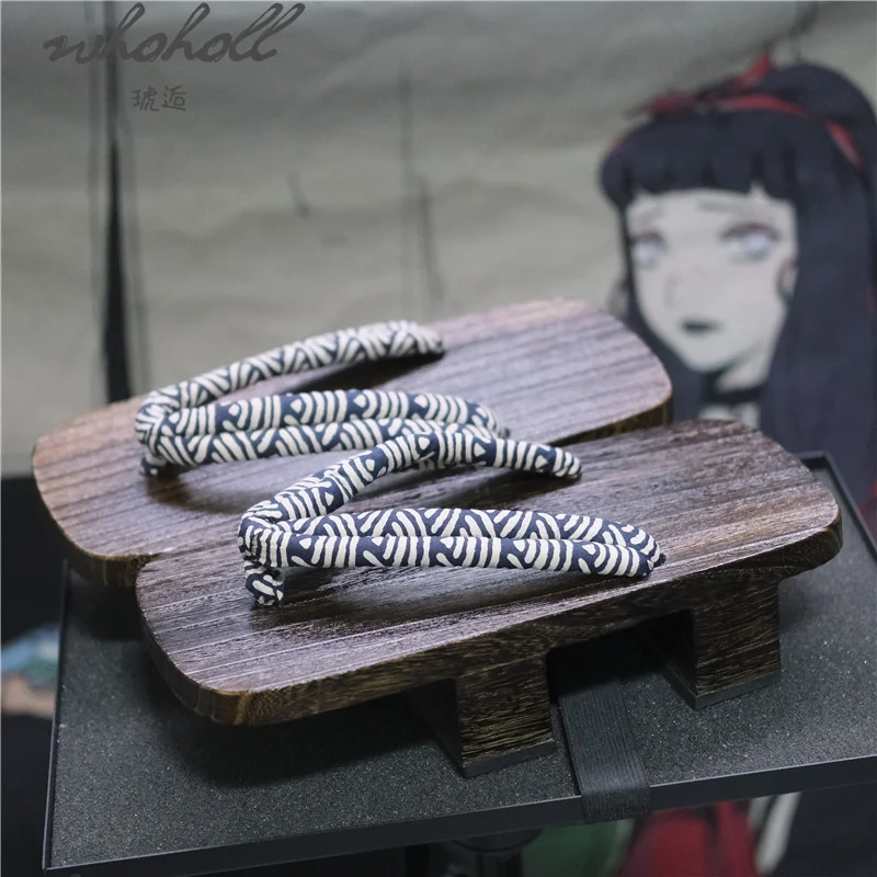 Summer Man papuče japonské drevené geta cosplay samurai sandals topánky muž prepadnú flops hustá spodná plošina sandále