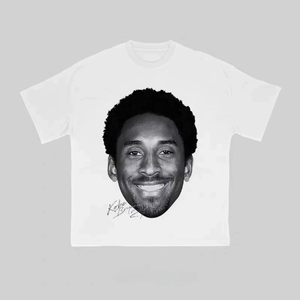 Summer-Shirts Streetwear Kvalitný basketbal kobe bryant Grafika Vytlačená voľná nadrozmerná tmel