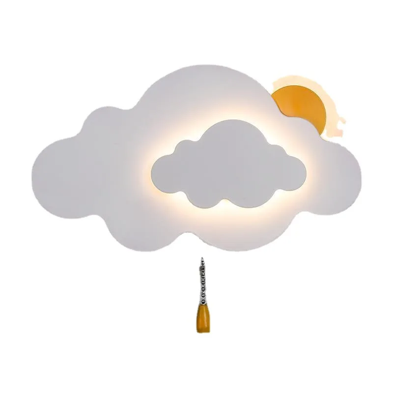 Sun Cloud Night Light Led Moderná minimalistická detská izba chlapec Dievčatá izba dekorácie nočné nástenné svetlá Detské spálne nástenné lampy