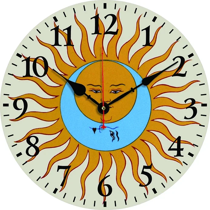 Sun Moon Wall Hodiny kuchyňa Decor Wall Art Art Tiché nelievanie veľkých okrúhlych nástenných hodín pre kanceláriu spálne v obývacej izbe