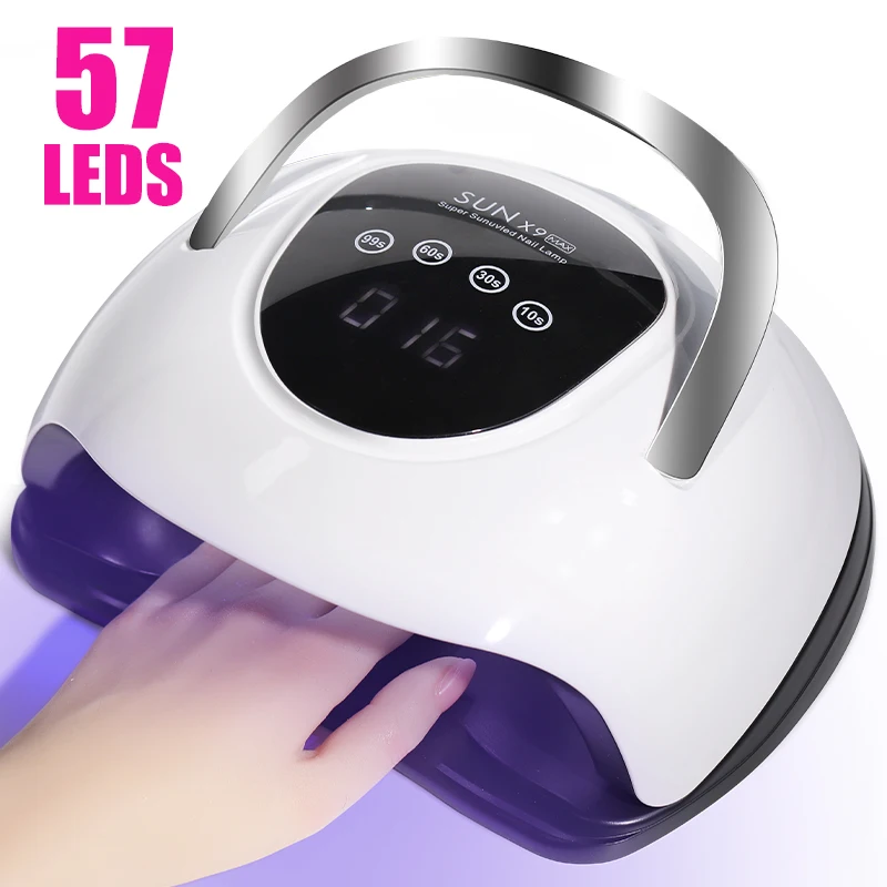 Sun X9 Max UV LED lampa na nechtovú lampu pre rýchle sušenie gélového laku na nechty 57ledy Home Použite nechtovú lampu s automatickým senzorom pre manikúru salón