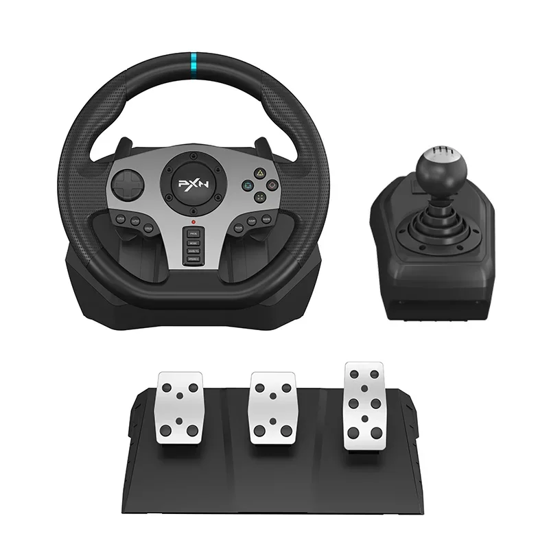 Sundi Veľkoobchod 900 stupňov PC Gaming Racing Volant s pedálmi a prevodovkou
