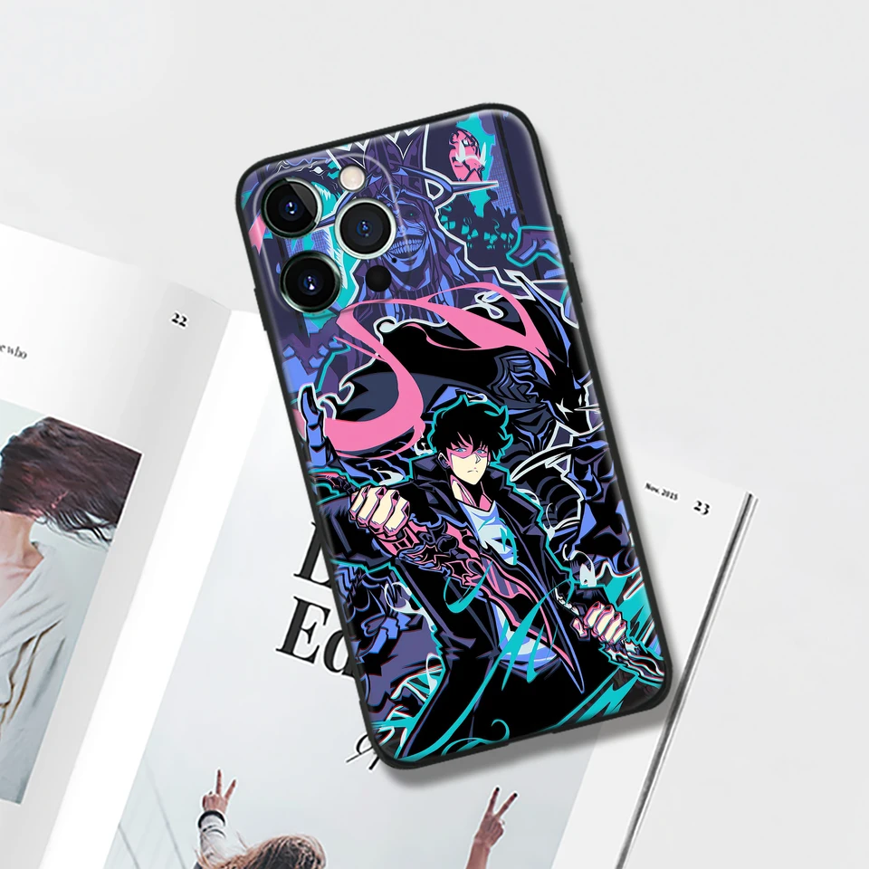 Sung Jinwoo Manga ochranná škrupina Soft Silikone Glass Puzdro pre iPhone xr xs 12 13 Mini 11 14 15 Pro Max SE3 7 8 15 Plus