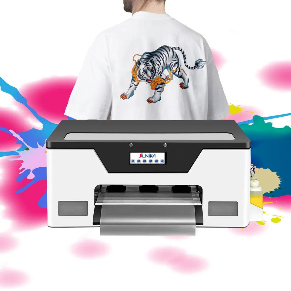 SUNIKA 30 cm DTF Roll Printer Digital A3 Epson Inkjet T-Shirt Triting Machine prenos tepla prenos domáceho maznáčika Prsteň pre textilu pre textilu