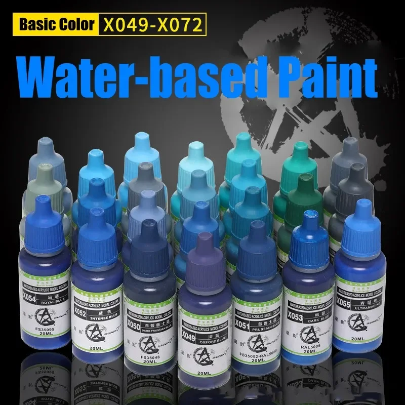 Sunin 7 X049-X072 20 ml akrylovej farby na báze vody základná farba 3 Pigment Model Model postrek maľovania nástroja pre model Hobby DIY