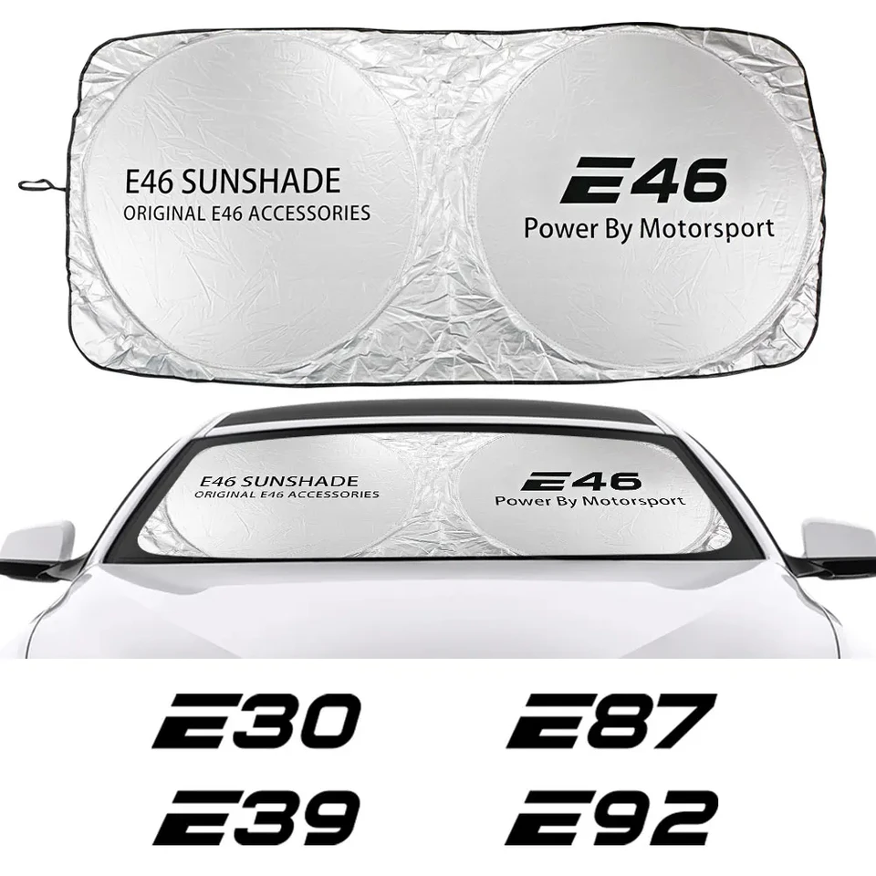 Sunshade automobilu Sunshade požiadajte o BMW E39 E46 E60 E90 E30 E34 E36 E53 E61 E62 E70 E87 E91 E92 E93 Auto anti-uv Parasol Suncover