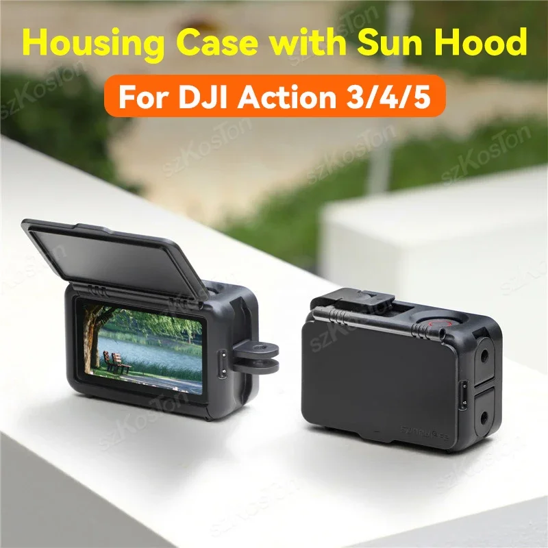 Sunshade Rabbit Cage pre DJI Action 5 Pro/Action 4/3 Puzdro Magnetické rýchle uvoľnenie Adaptér Skladacie rozširovacie príslušenstvo