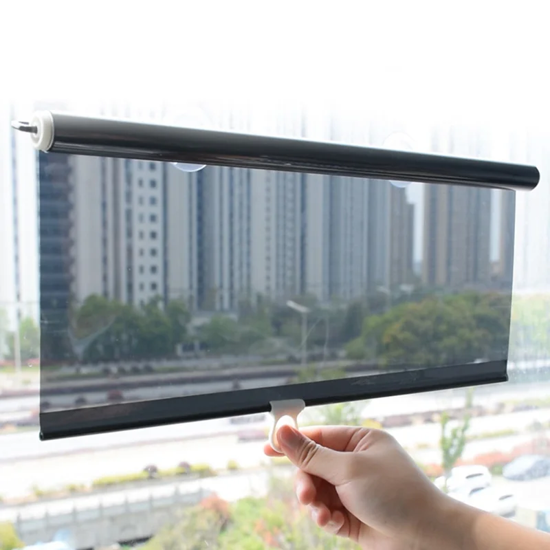 Sunshade Roller Rolls Curtains Blackout Curtain Suct Cup bez dierovateľných závesov okenných valcov pre spálňu kuchyňa