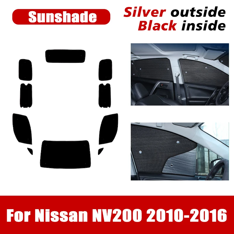 Sunshades pre Nissan NV200 M20 Evalia Vanette 2010-2016 Sunshade Auto Anti-UV Window Visor letné príslušenstvo čelného skla automobilov
