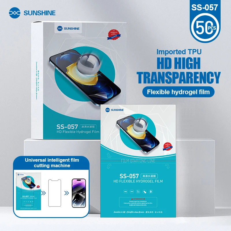Sunshine SS-057 SS-057A Flexibilný hydrogélový film pre SS-890C Film Cutting Machine Mobile Phone Front Film s rezným kódom