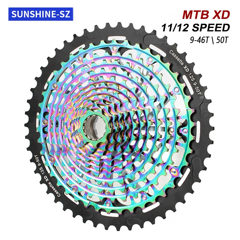 Sunshine-Sz XD Mountain Bike Freewheel 11S 12S reťaz reťazca Ultra Light Rainbow 9-50t