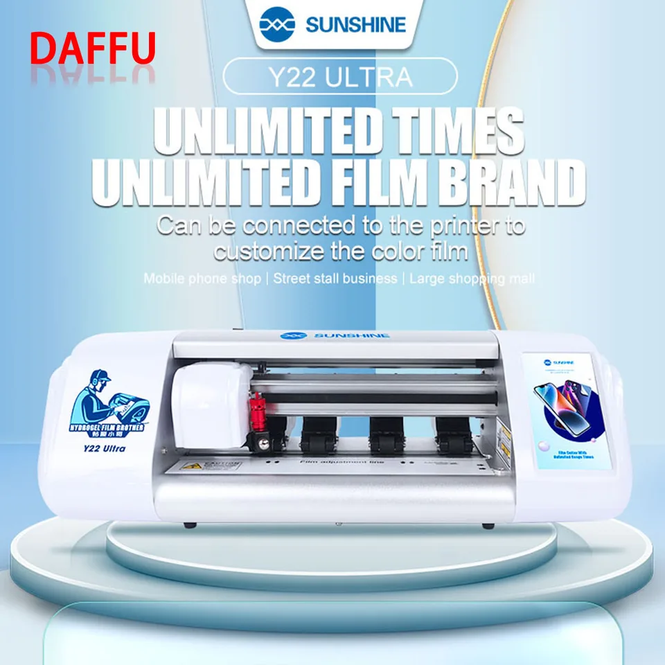 Sunshine Y22 Ultra Unlock Film Cutting Machine Soft Hydrogel Sheet Cutter Unlimited Cuts pre všetky obrazovky značky chránia filmy Cut