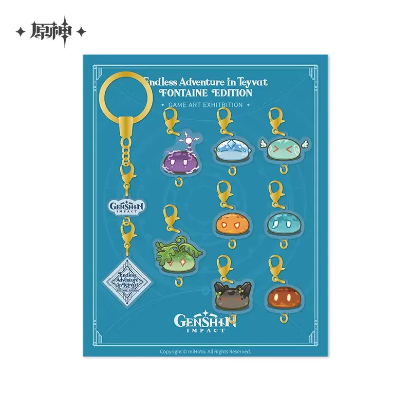 Sunsyea Genshin Impact Oficiálny tovar Mihoyo Original Q Version Slime akryl Keychain Bunch