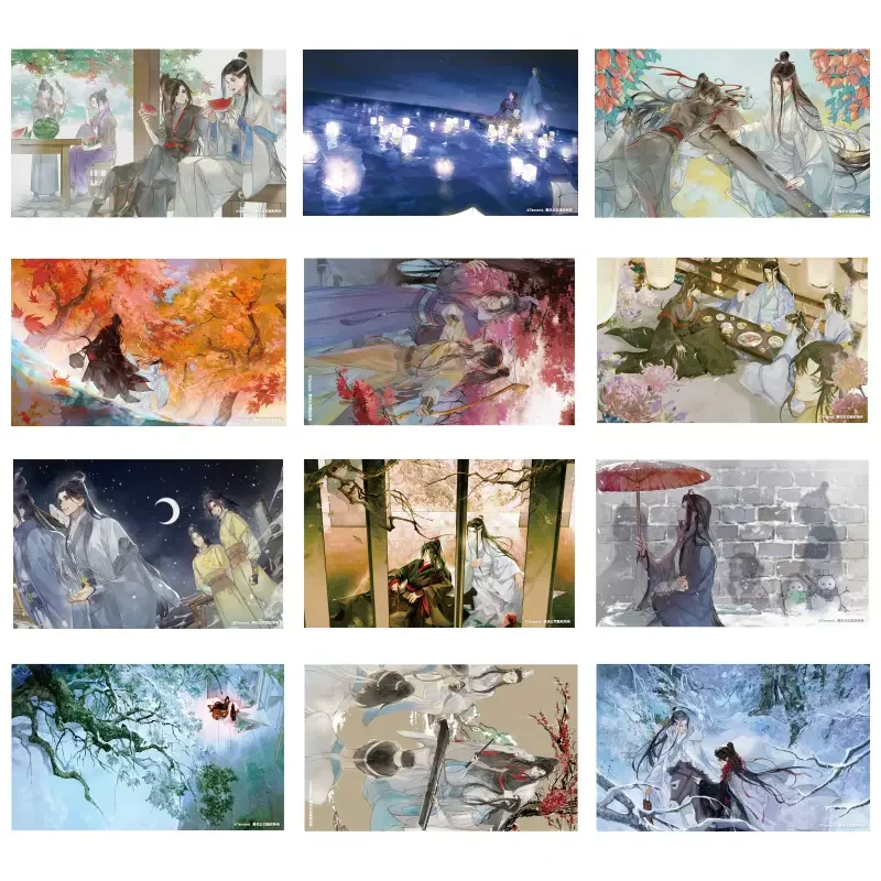 Sunsyea MDZS Mo Dao Zu Shi Oficiálny tovar Wei Wuxian Lan Wangji Pohľadnica