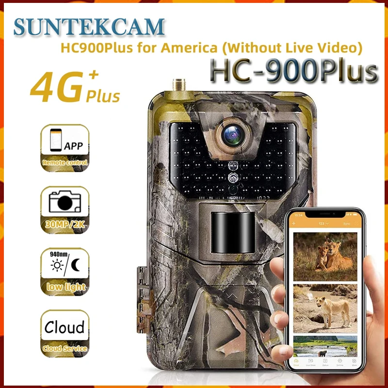 Suntekcam 4G Control Trail Camera Camera HC-900PLUS 30MP 2K živé vysielanie nočné videnie terénne kamery