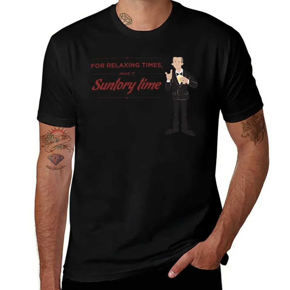 Suntory Time Tričko anime veci roztomilé topy bavlnené tričko muži