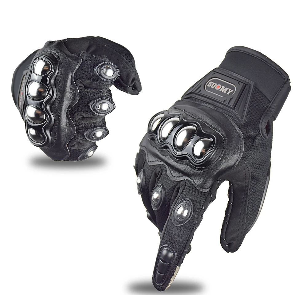 Suomy Full Finger Motorcycle rukavice oceľové ochranné motorky pretekárske rukavice nekĺzané dotykové obrazovky motokrosové motorové rukavice