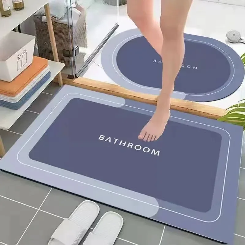 Super absorbentná kúpeľňa Anti-Slip Mat Diatomaceous Zem kúpeľňa kúpeľňa Mat v vaňa-mat-mat rohož rohož sprcha-mat ľahko čistiteľný domov