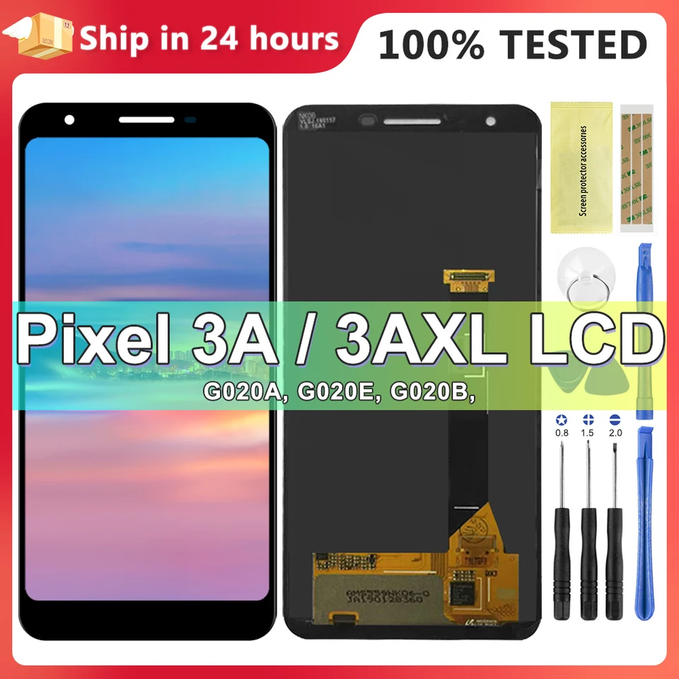 Super AMOLED pre Google Pixel 3A XL 3AXL G020C LCD DISPICK SCRESS+DIGITÁZIE TOTULNÝ PANEL DIGITÁTORA pre Google PIXEL 3A G020A LCD