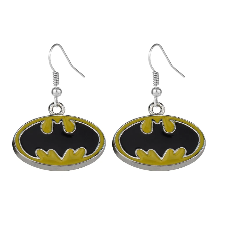 Super Bat Hero Pendant náušnice Hračka superhrdinov filmové šperky darčeky suvenír uši