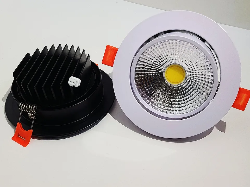 Super Bright AC85 ~ 265V zapustené stmievacie LED Downlights COB 5W7W9W12W15W20W Stropné svetlá pozadia Lampa Lampa Home Shop Svetlo