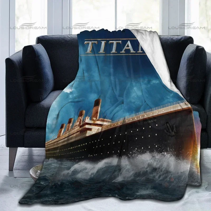 Super Clear 3D Titanic Bed Deka Office Domov turistika piknik Husté prikrývka módne lôžko flanel flanel prikrývka prikrývka