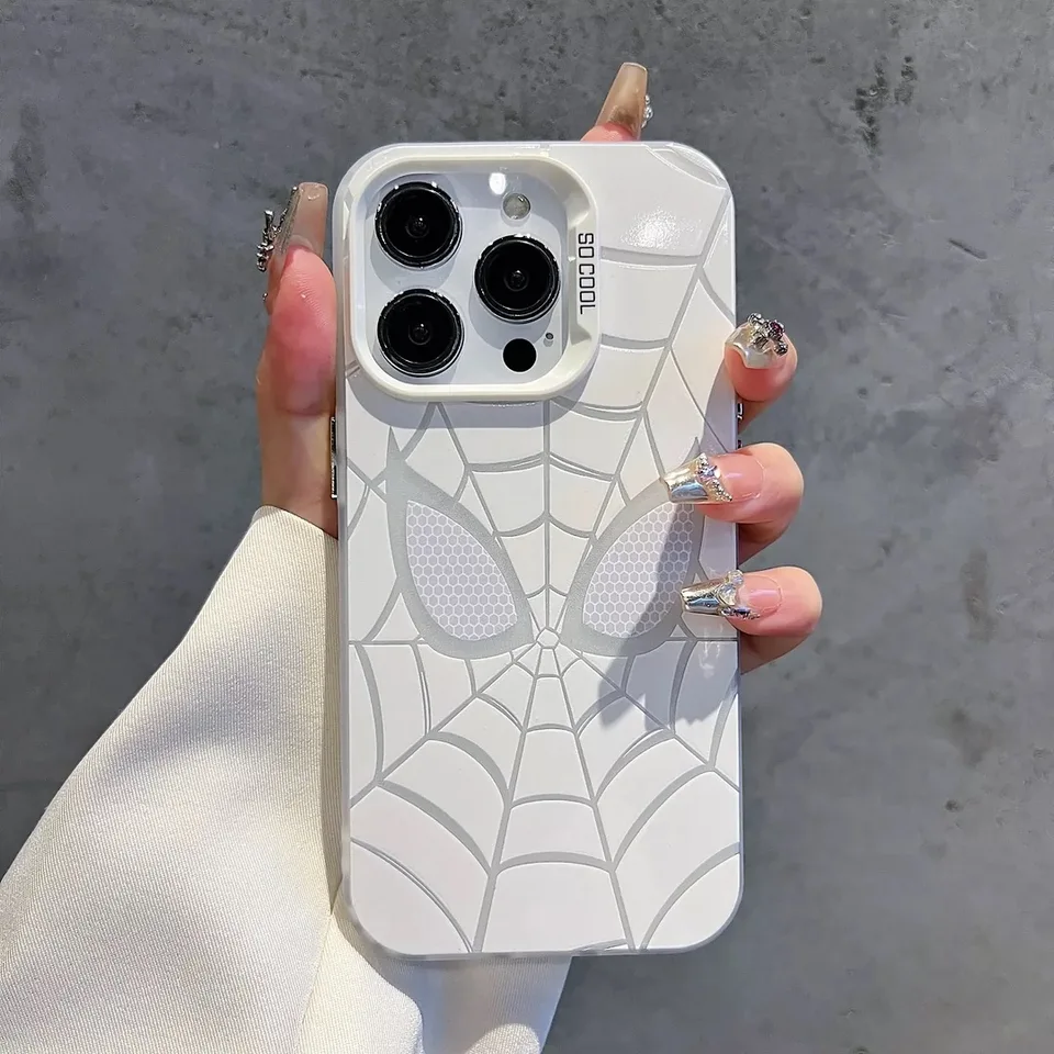 Super Hero Marvels Spider-Man Phone pre iPhone 16 15 14 13 12 11 Pro Max X XR XSMAX 8 7 Plus Candy Matte Shockproof zadný kryt