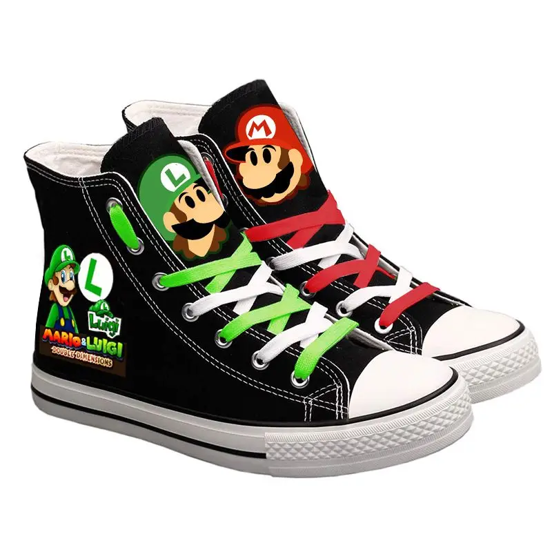 Super Mario Bros. Mario Cute Cartoon Nové plátno topánky Muž a študentka osobnosť osobnosť kreatívne príležitostné plátno topánky darček