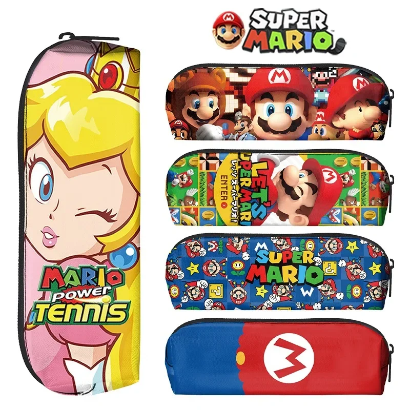 Super Mario Bros Peruzka vrecká pre chlapcov dievčenské školy School Scažnice Cartoon Game Prints Cencil Case Luigi Student Pen Tašky