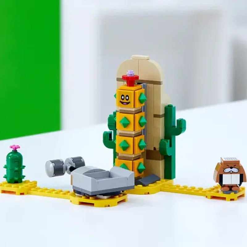 Super Marioed Series Building Blocks Desert Pokey Expansion Set Scan Code Darčeky Zostavenie hračiek
