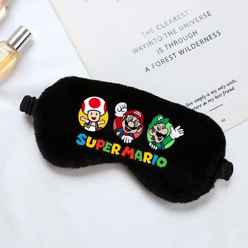 Super Marios Bros Slepá z očí anime mäkká očná maska ​​Sleeing Shading Blackout Eyes pokrývajúca chladné cestovné zdriemnu