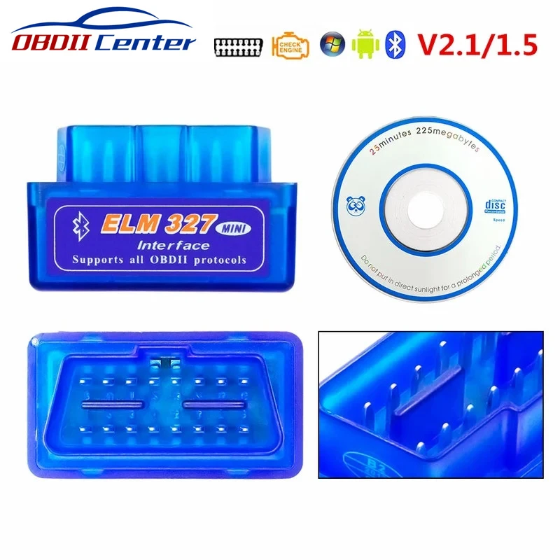 Super Mini Bluetooth 4.0 Elm327 V2.1 OBD Scanner ELM 327 Automatické diagnostické nástroje ODB2 SKENÁR Čítačka OBDⅱ